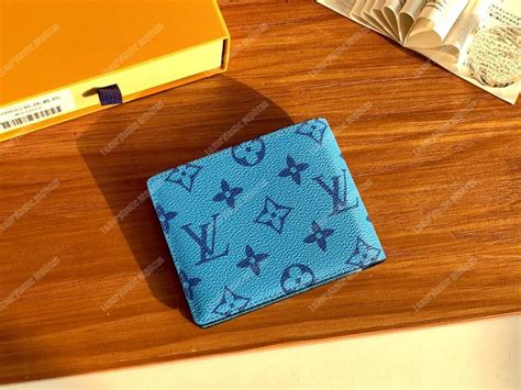 louis vuitton blue wallet.